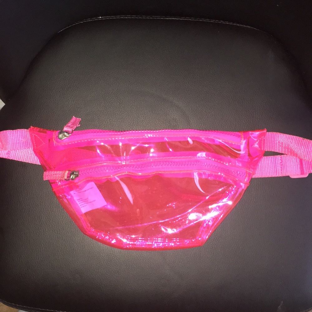 Neon pink fanny pack